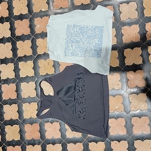 Adidas and Lululemon cropped tank pair